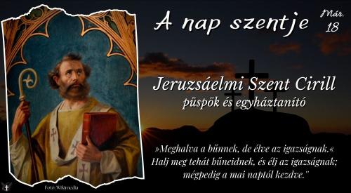 Jeruzsálemi Szent Cirill püspök és egyháztanító