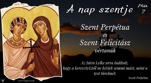 Szent Perpétua és Felicitász vértanúk